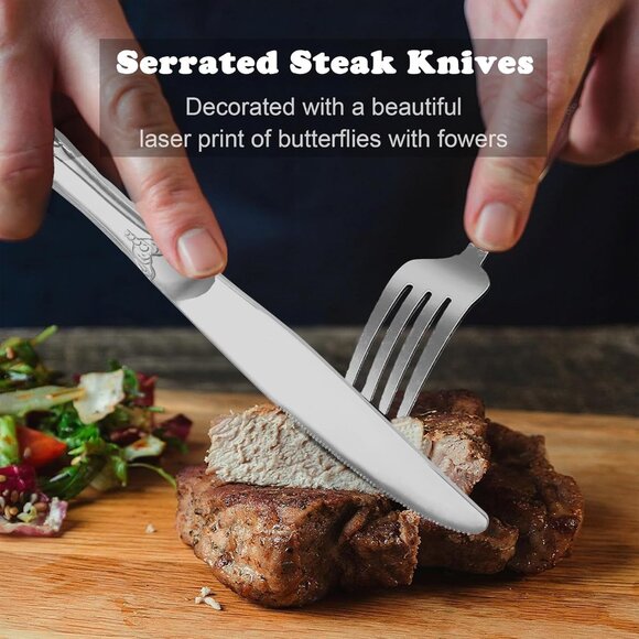 🆕 Gorgeous Retro Royal Stainless Steel 20 Pieces Flatware Set Anti-Rust Spoon - Picture 4 of 7